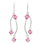 Load image into Gallery viewer, Dance Crystal Earrings | Handmade Silver Jewelry
