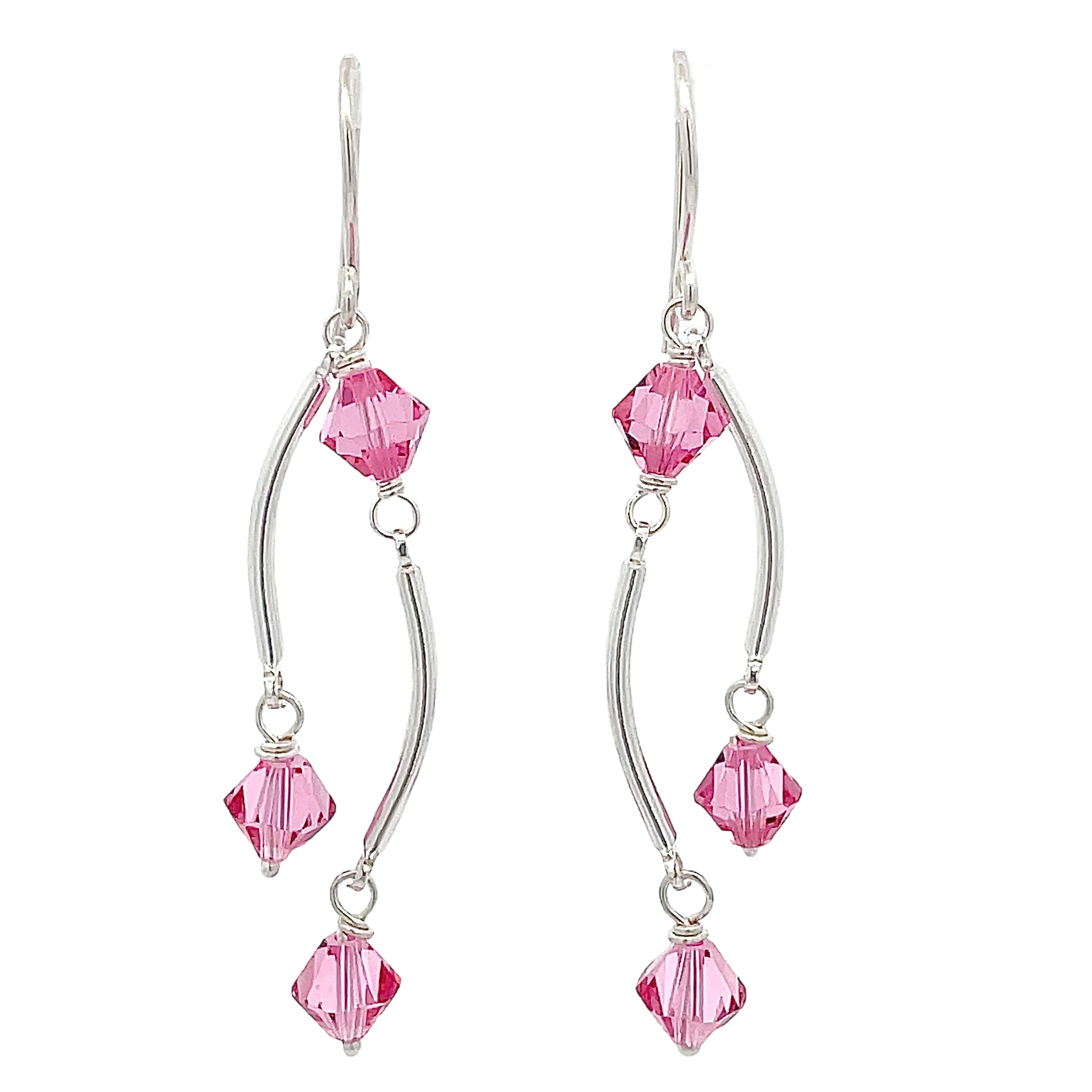 Dance Crystal Earrings | Handmade Silver Jewelry