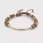 Load and play video in Gallery viewer, Yellow Jasper |Stone Bar Bracelet: Earthy Elegance Redefined

