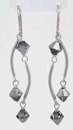 Load and play video in Gallery viewer, Dance Crystal Earrings | Handmade Silver Jewelry
