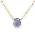 Rainbow fluorite rockstar necklace 