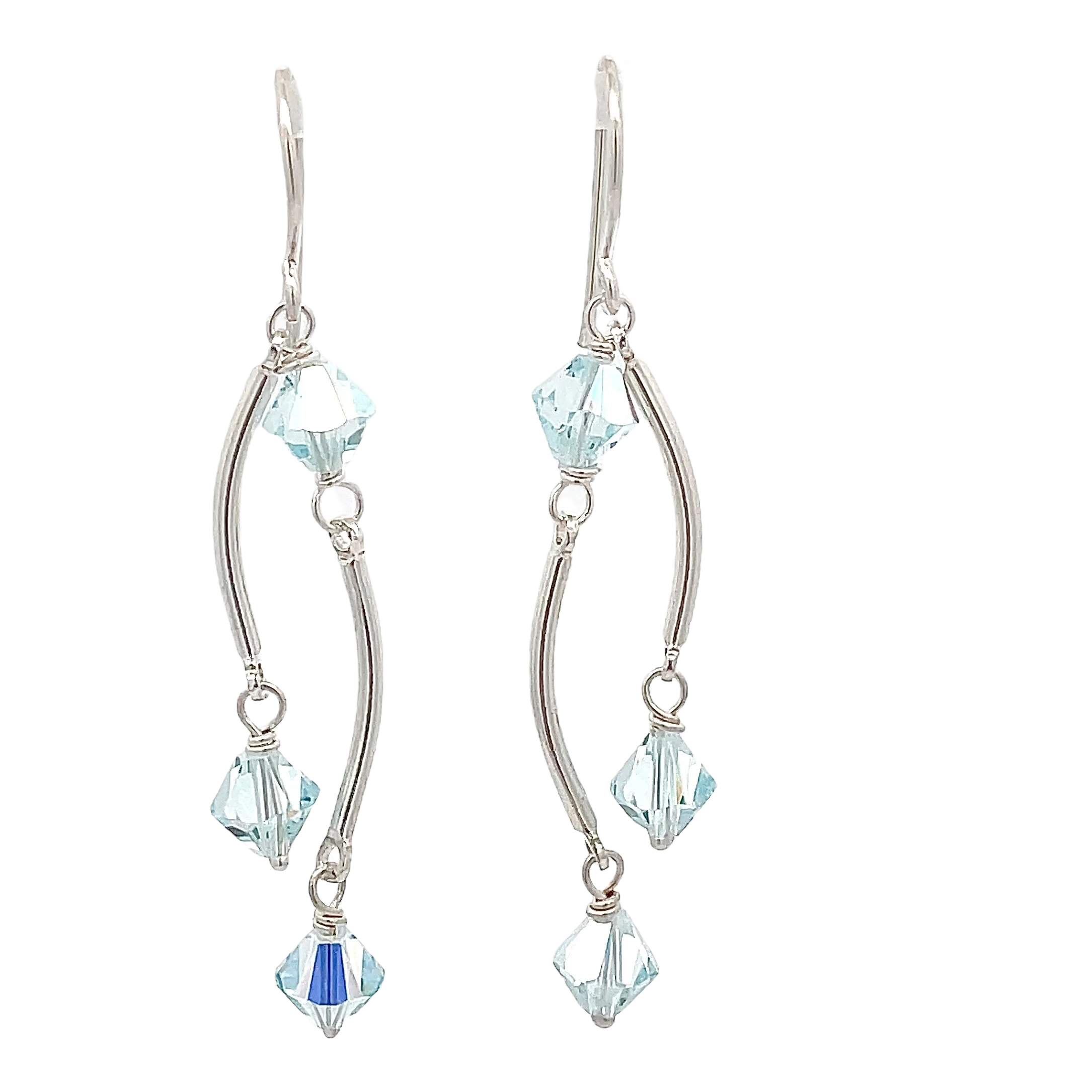 Dance Crystal Earrings | Handmade Silver Jewelry