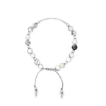 Load image into Gallery viewer, White howlite bracelet in silver 
