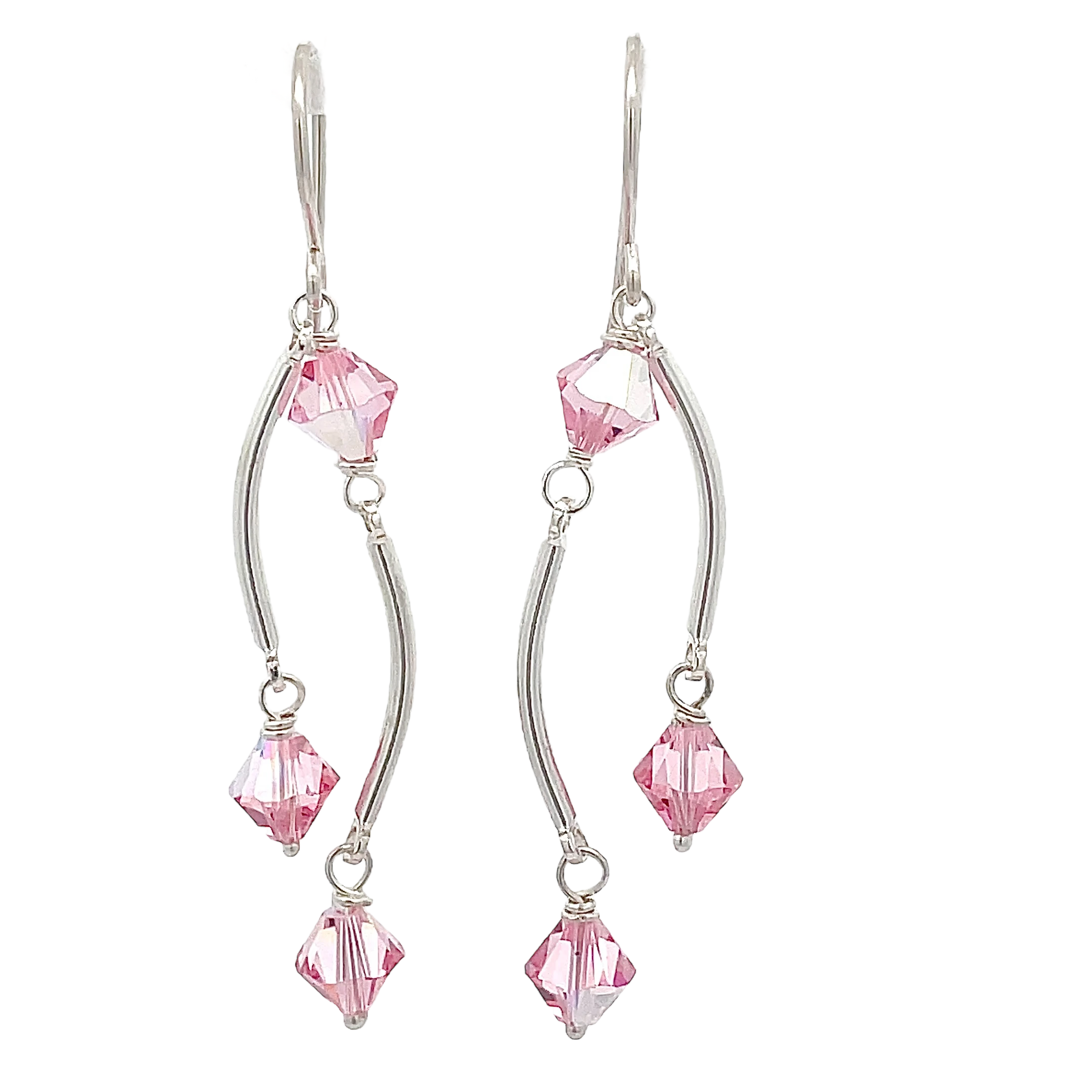 Dance Crystal Earrings | Handmade Silver Jewelry