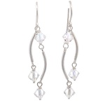 Load image into Gallery viewer, Dance Crystal Earrings | Handmade Silver Jewelry
