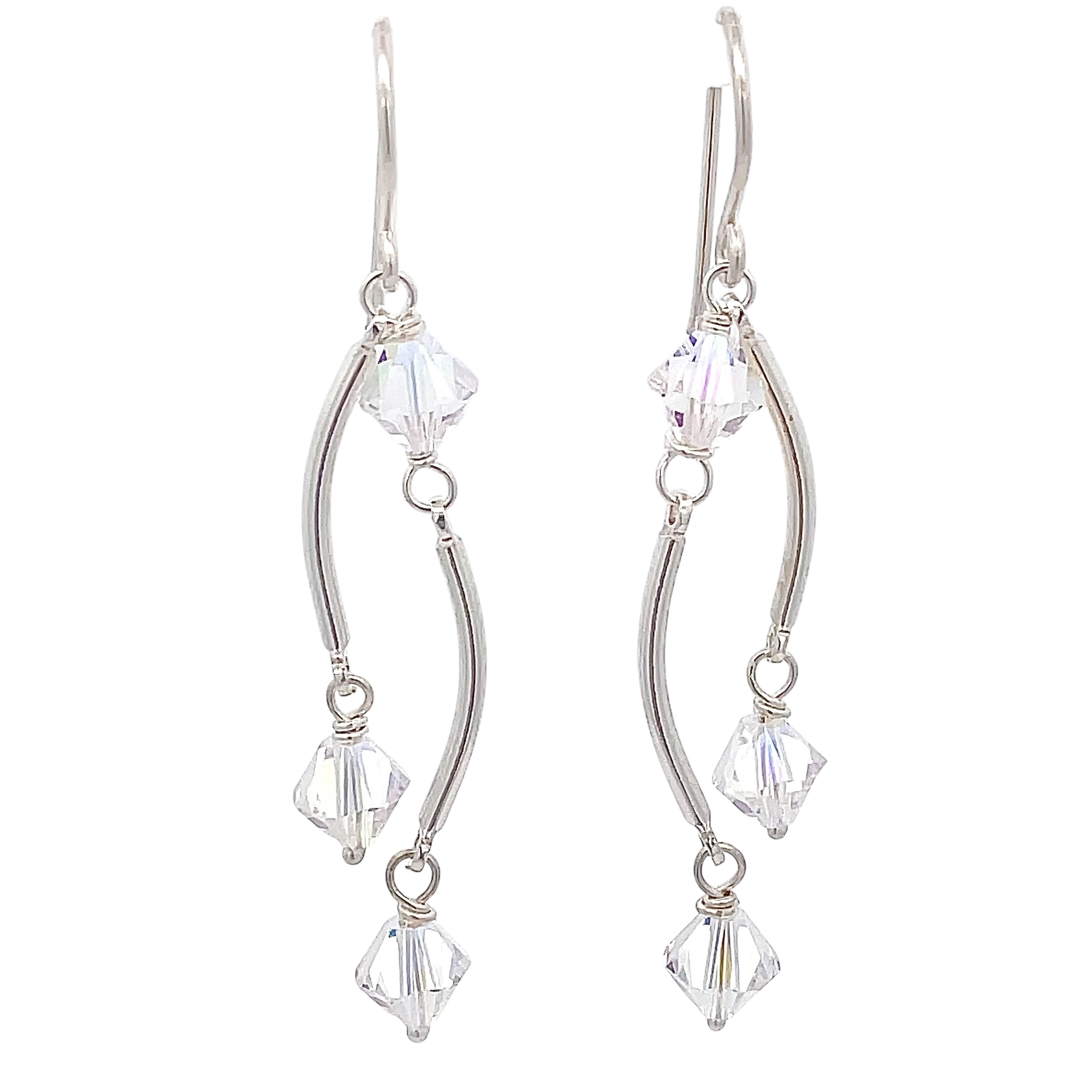 Dance Crystal Earrings | Handmade Silver Jewelry