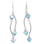 Load image into Gallery viewer, Dance Crystal Earrings | Handmade Silver Jewelry
