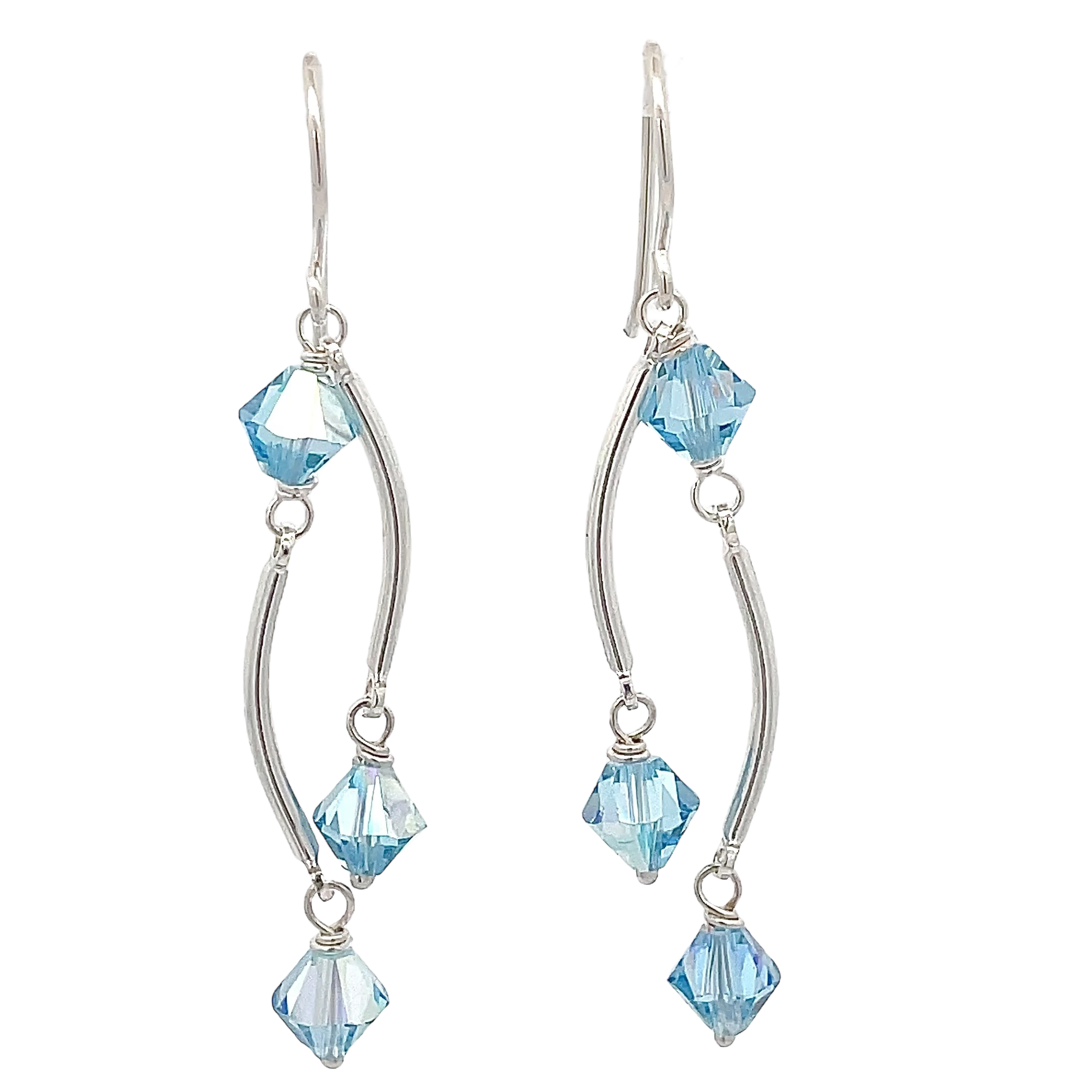 Dance Crystal Earrings | Handmade Silver Jewelry
