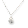 white howlite silver necklace 