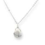 Load image into Gallery viewer, white howlite silver necklace 
