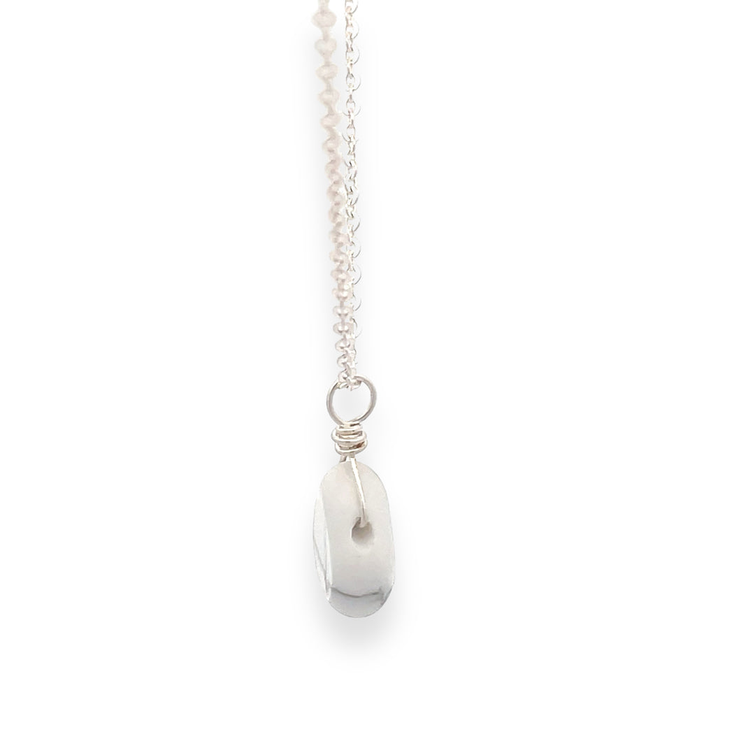 White Howlite Teardrop Necklace | Calm Elegance