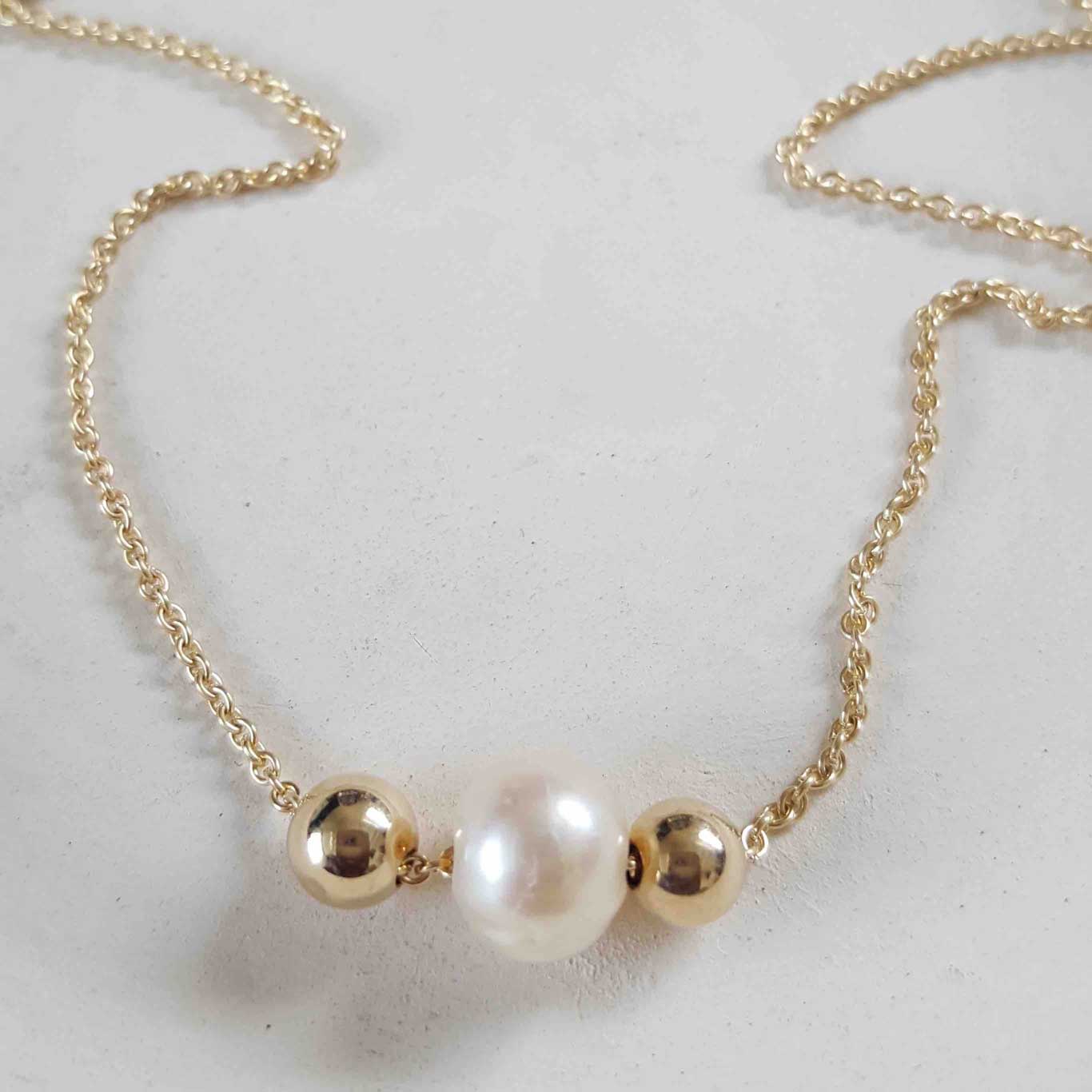 Gold ball necklace| Minimalistic Collection