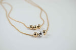 Load image into Gallery viewer, Mixed gold ball necklace|Minimalistic collection - Summer Gems
