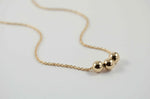 Load image into Gallery viewer, 3 gold ball necklace  | Minimalistic collection - Summer Gems
