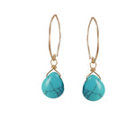 Load image into Gallery viewer, Azure Drop earrings in gold filled
