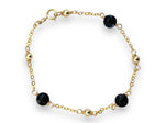 Load image into Gallery viewer, Black onyx chain bracelet | Handmade in Barbados
