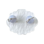 Load image into Gallery viewer, Blue lace agate stud earring in silver 
