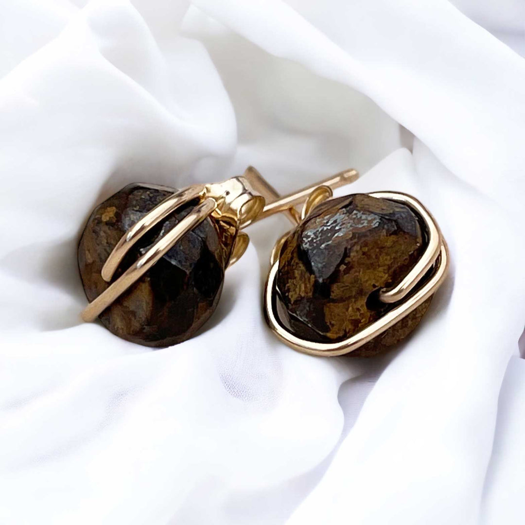 Bronzite Stud Earrings