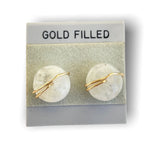 Load image into Gallery viewer, gold moonstone stud earrings 
