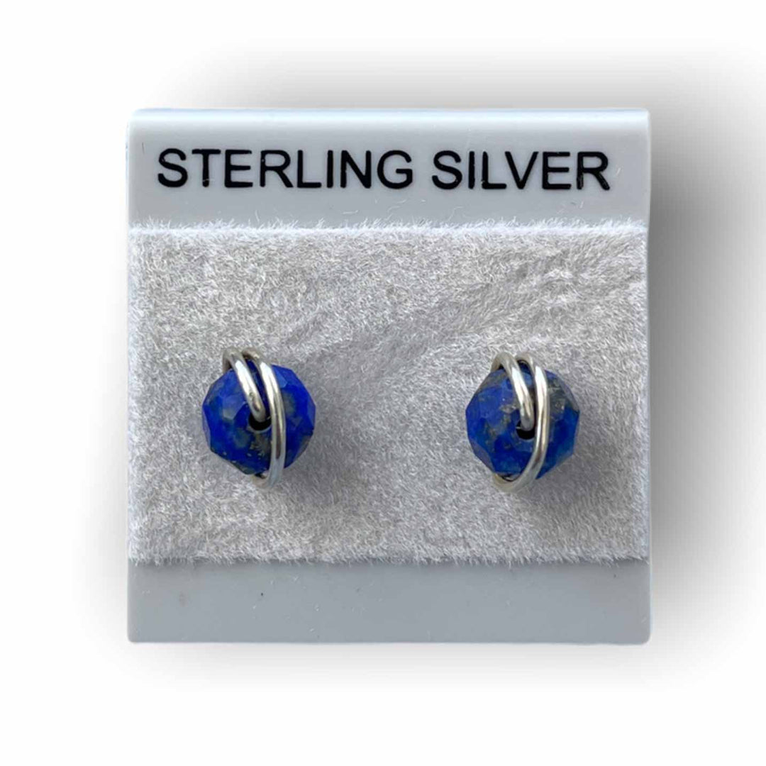 Lapis Lazuli stud earrings | September birthstone alternative