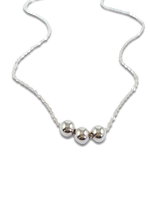 Load image into Gallery viewer, Silver ball necklace
