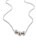 Silver ball necklace