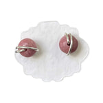 Load image into Gallery viewer, rhodonite stud earrings 
