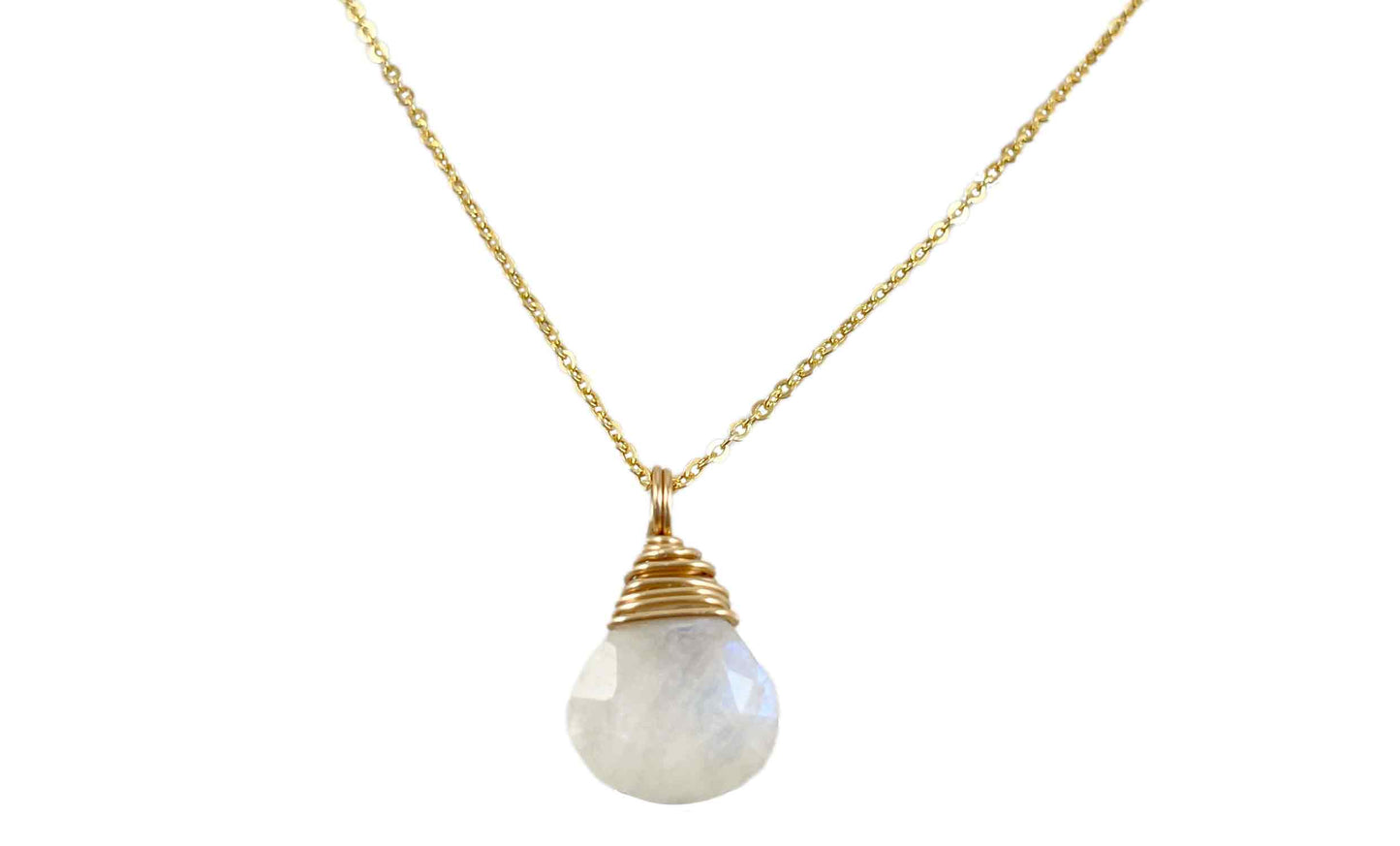Rainbow Moonstone Necklace | Natural gemstone collection