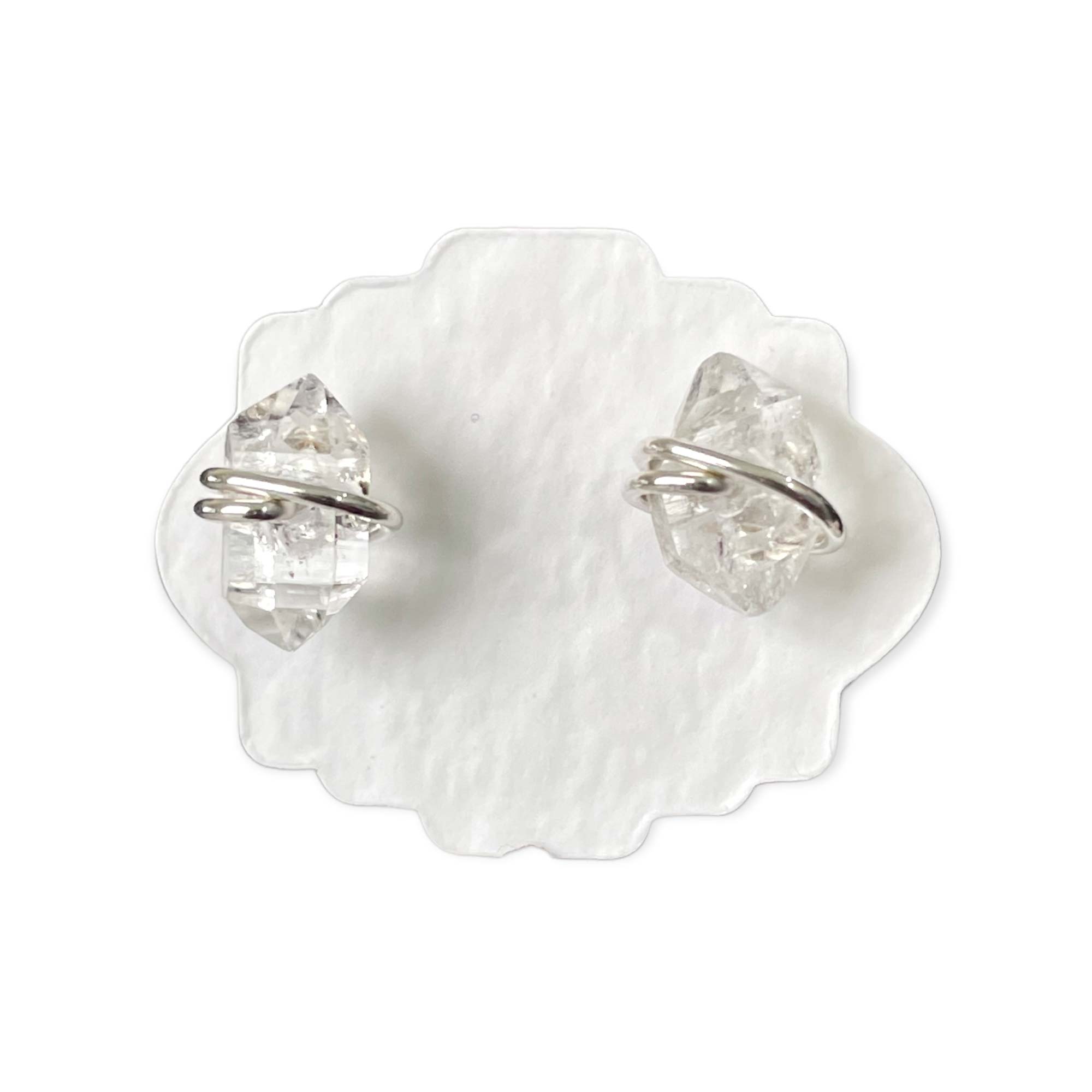 Clear quartz stud earrings  April birthstone alternative – Summer