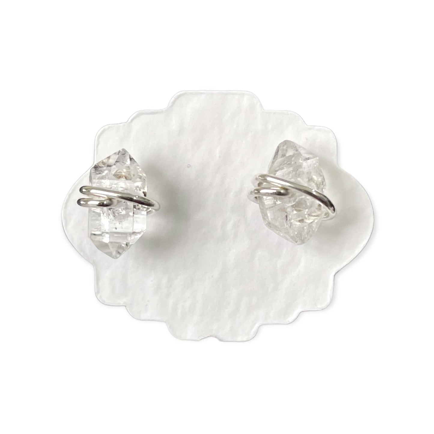 Clear quartz stud earrings  | April birthstone alternative