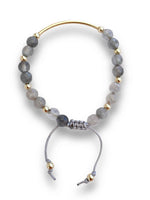 Load image into Gallery viewer, grey agate in gold
