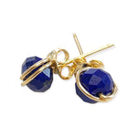 Load image into Gallery viewer, gold lapis lazuli earrings
