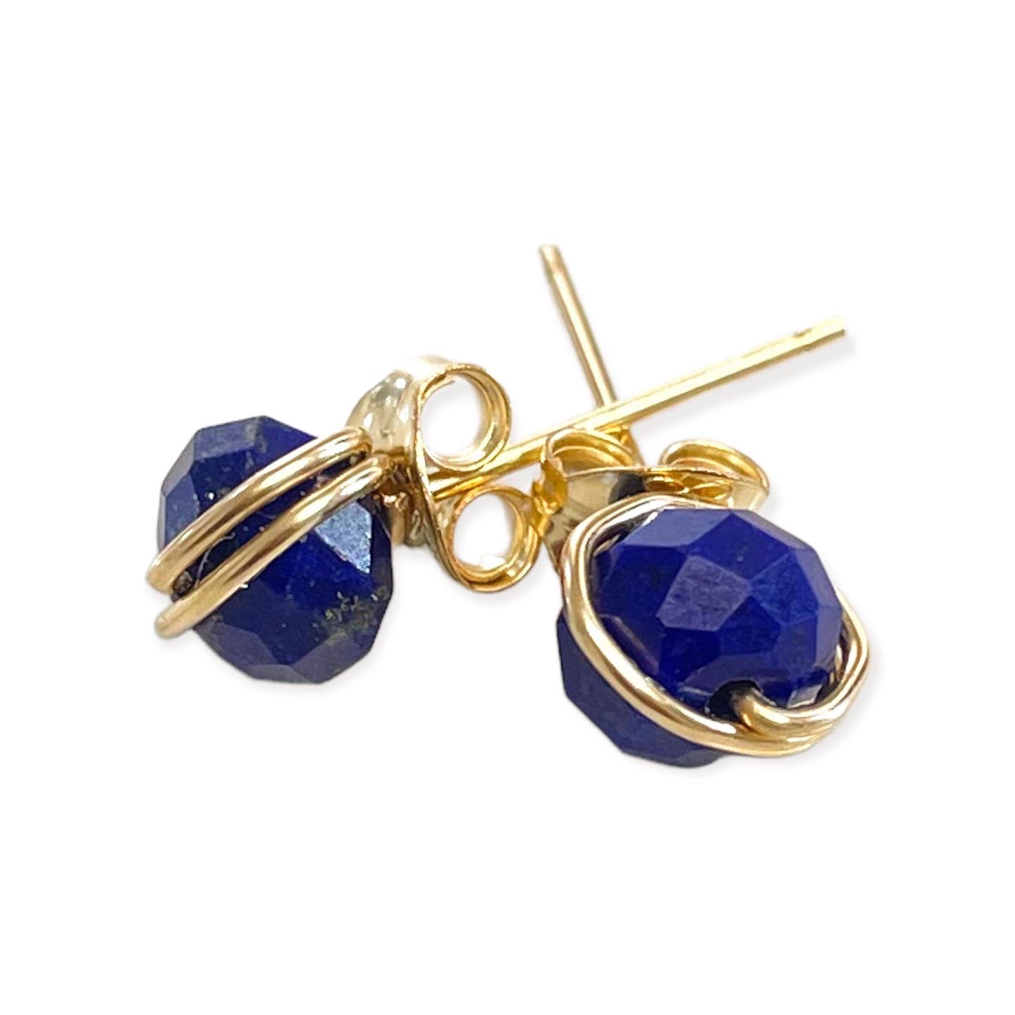 gold lapis lazuli earrings