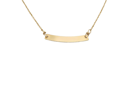 Golden Smile Bar Necklace | Minimalist Collection