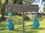Load image into Gallery viewer, Ocean blue earrings from Summer Gems made in Barbados
