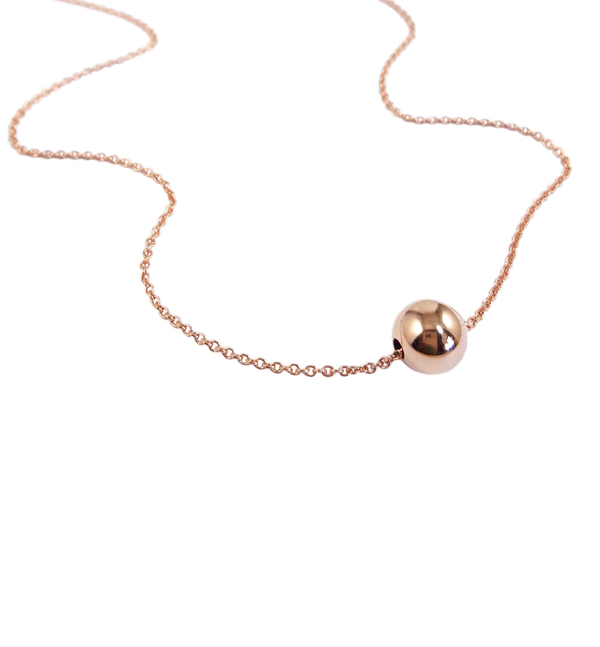 Rose gold ball necklace | Minimalist collection